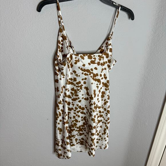 NWT 12th Tribe Cowprint slip Mini dress - Picture 4 of 4